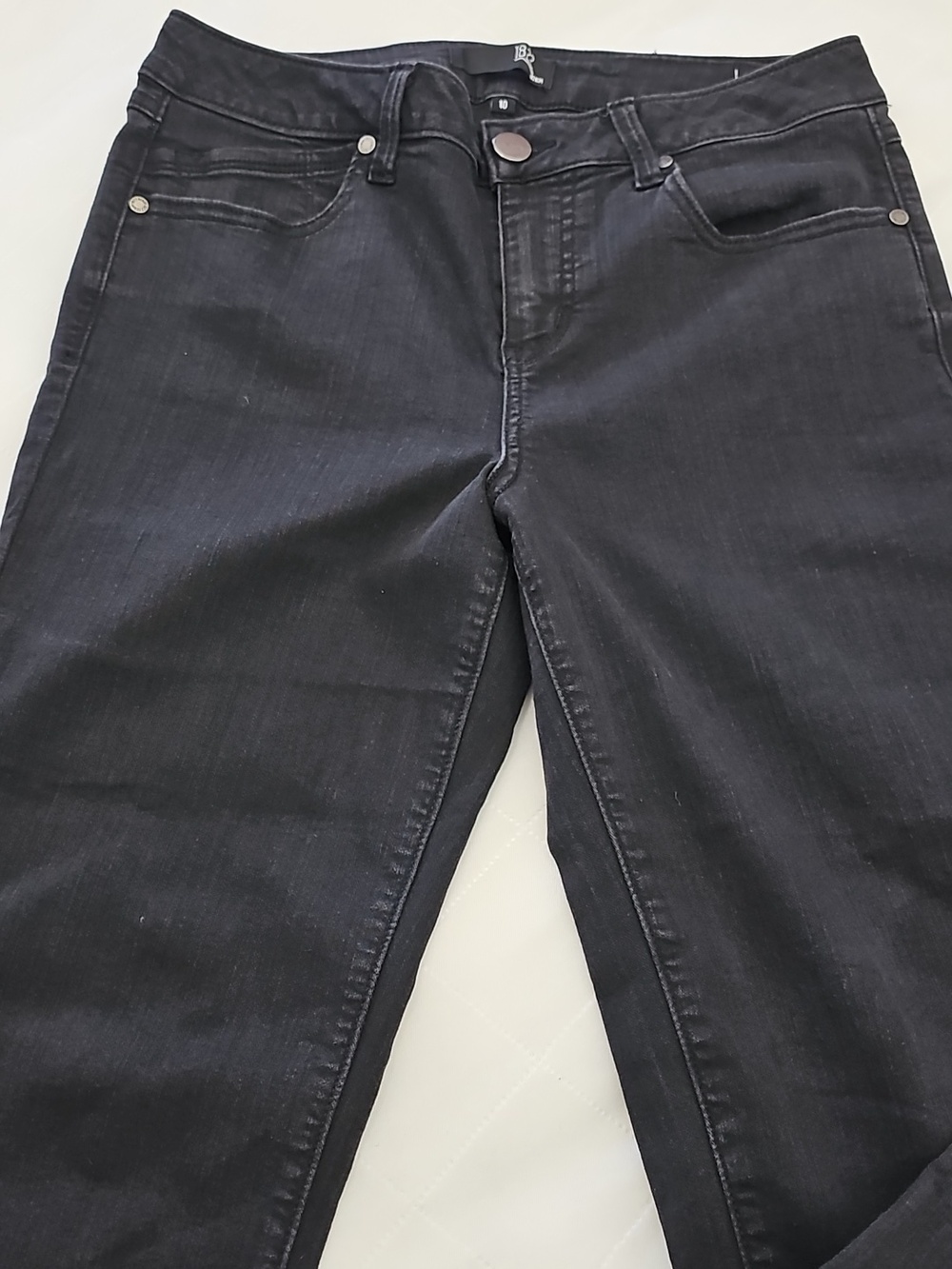 1822 Denim Black Straight Leg Women's Jeans